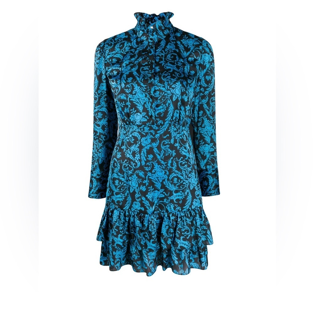 Sandro Brocade Print Short Dress Sz 38